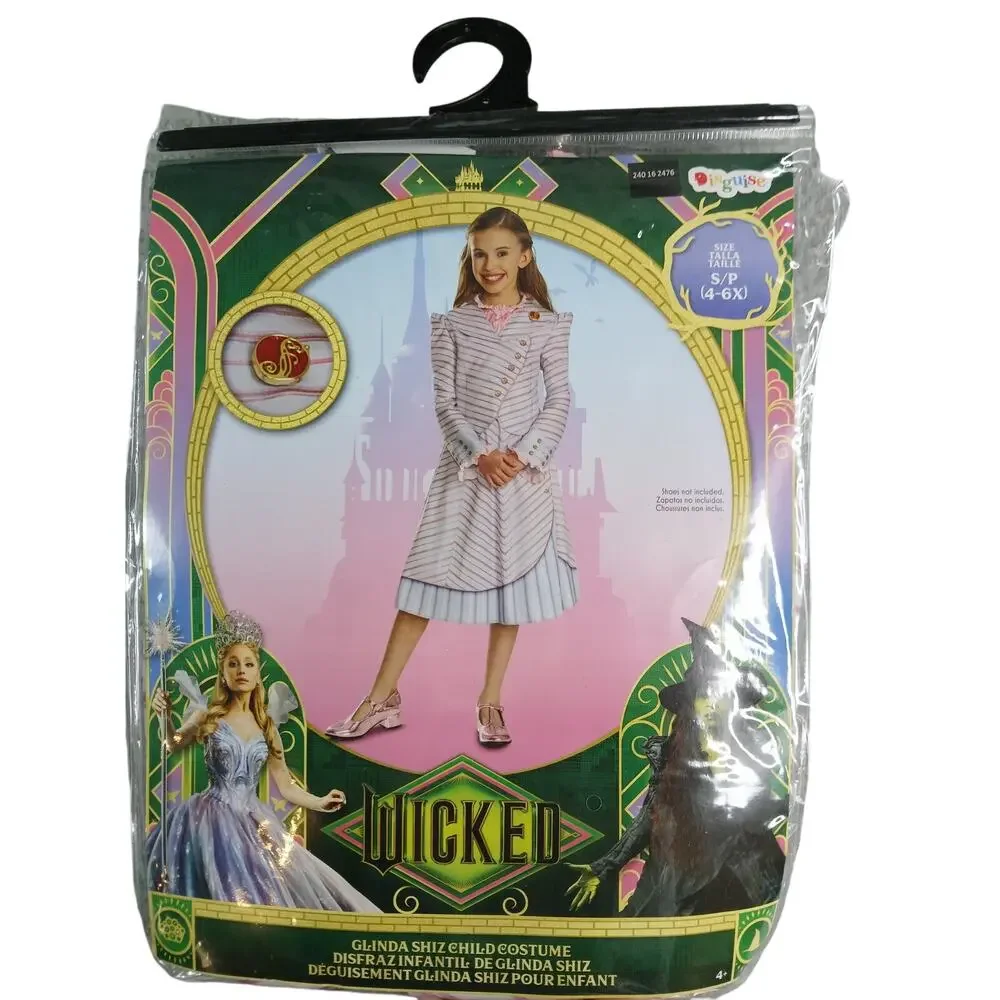 Wicked Glinda Shiz University Uniform Costume Girls Small (4-6X) Pink NWT